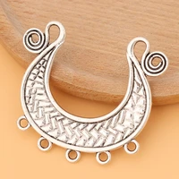 10pcslot large boho bohemia connector tibetan silver charms pendants 2 sided for necklace jewelry making accessories