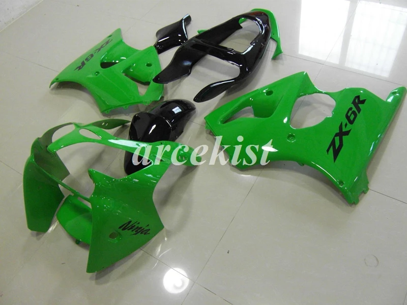 

4 подарки Новый ABS мотоцикл полный обтекатель комплект подходит для kawasaki Ninja ZX-6R 636 6R 00 02 01 2000 2001 2002 тела набор зеленый