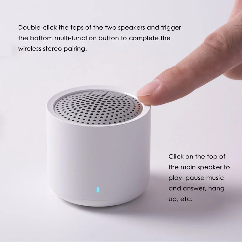 Портативный беспроводной динамик Xiaomi 2 шт. Bluetooth 5 0 мини музыкальный звук TWS