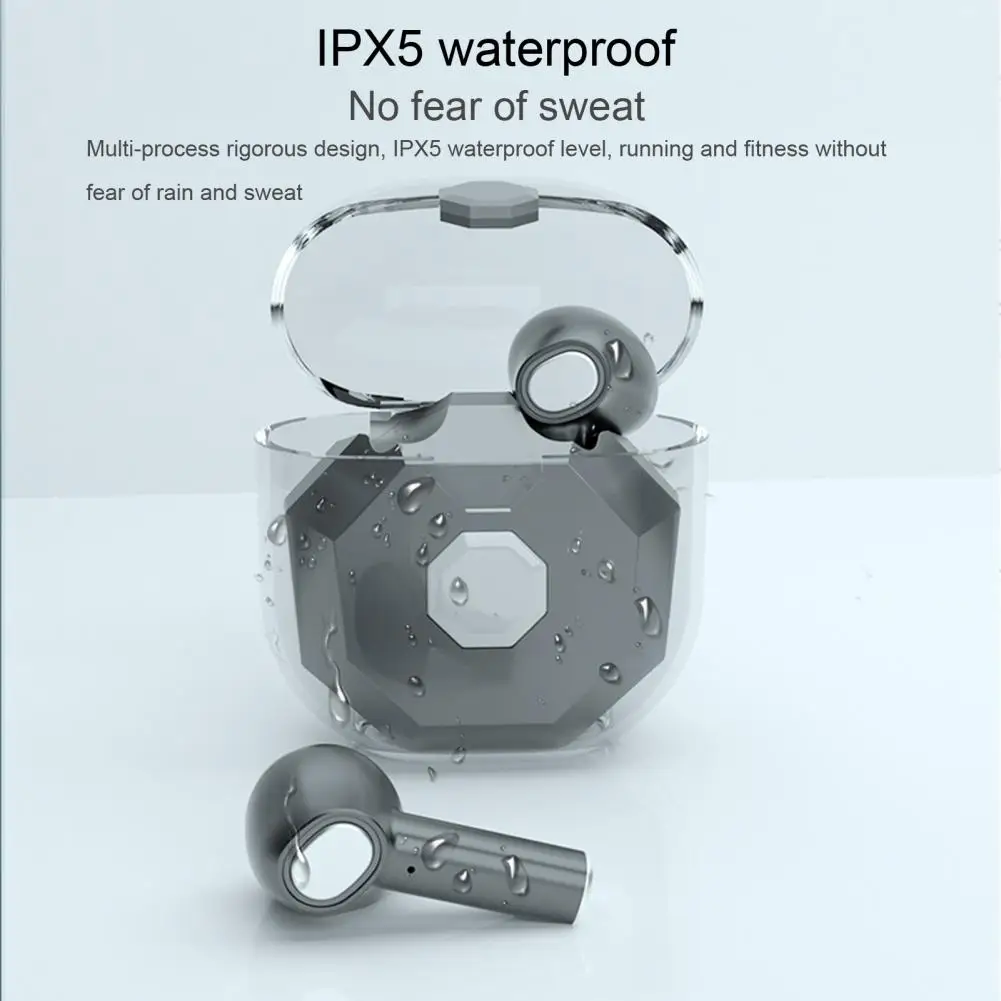 2Pcs Nano3 Wireless Earbuds In-ear Touch Control Noise Reduction Waterproof Transparent Bluetooth-compatible TWS Earphones for G |
