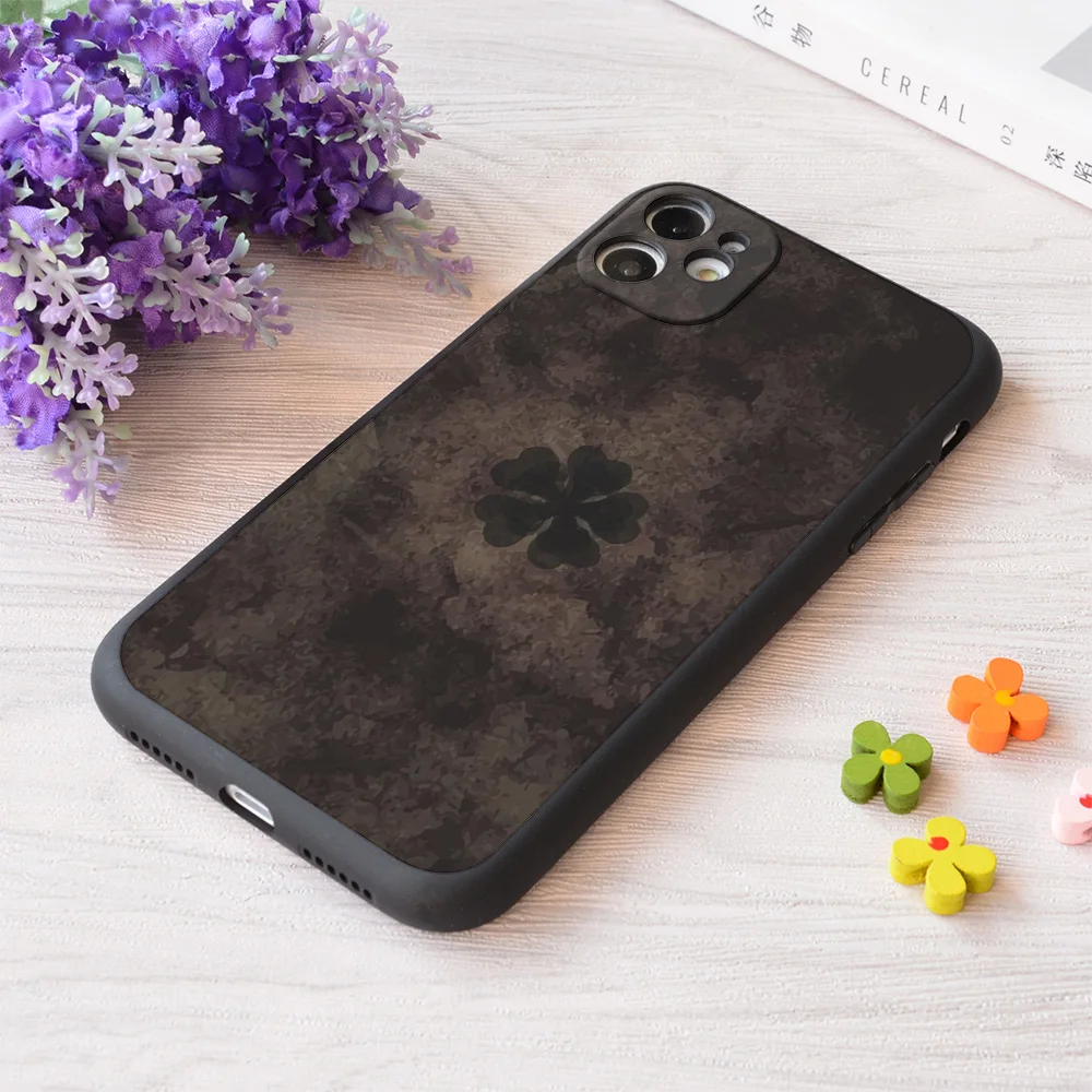 

For iPhone Five Leaf Clover Book Asta Print Soft Matt Apple Case