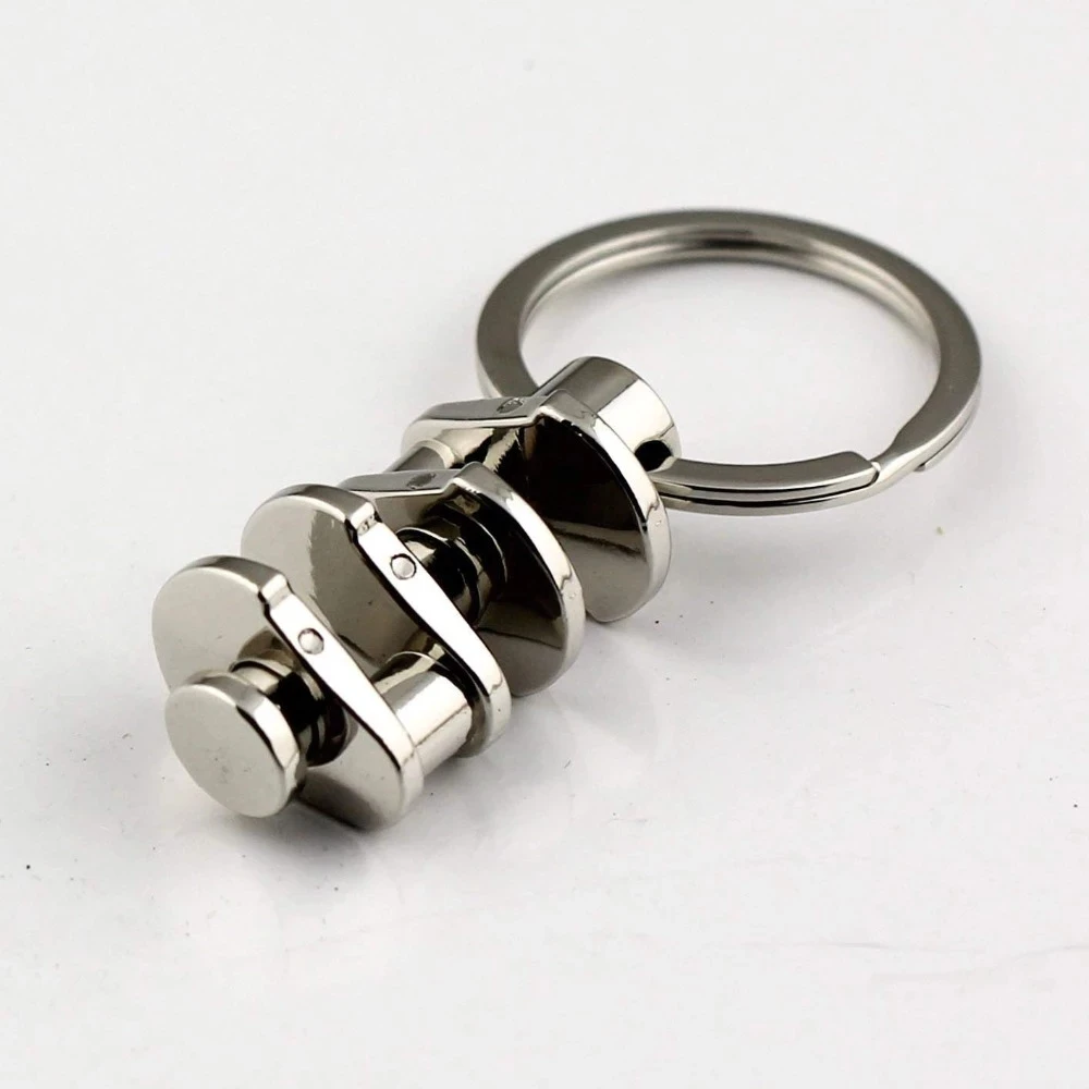 

3D crankshaft keychain high quality car key chain crank axl keychain key holder creative portachiavi chaveiro llaveros hombre