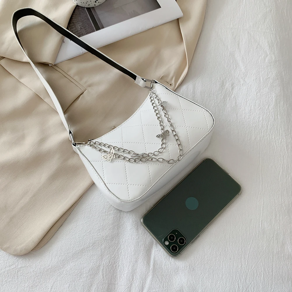 Модные женские сумки через плечо с цепочкой-бабочкой Сумки из искусственной кожи