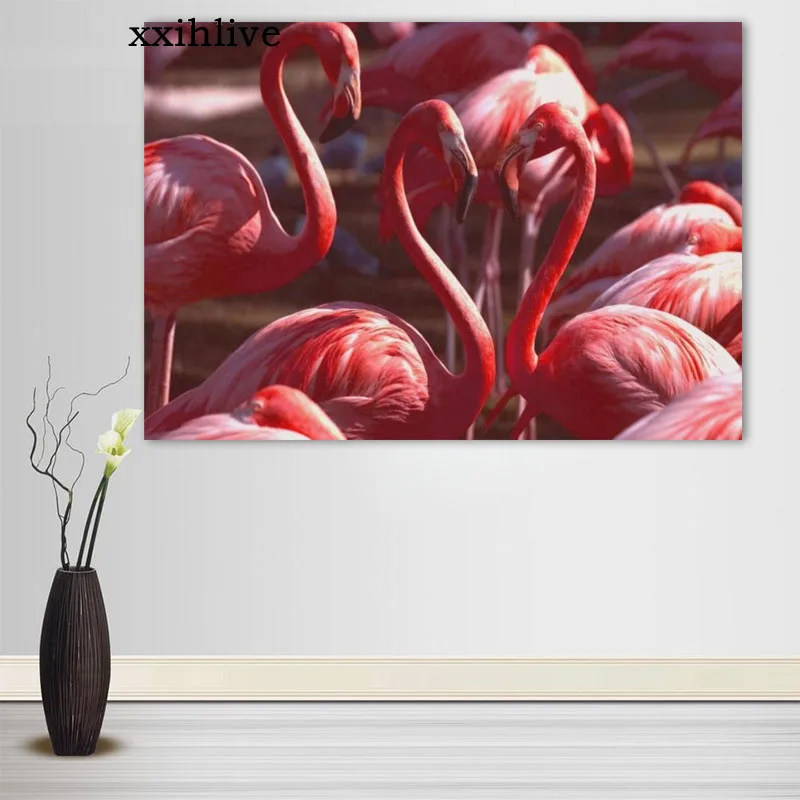 

Red Flamingo HD Posters Wall Art Decor Picture Modern Home Room Decoration Quality Canvas Painting More Size Customizable