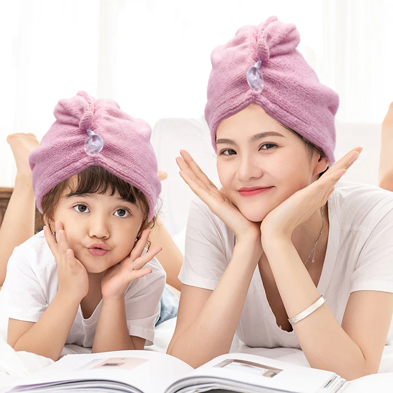 мать ребенка Microfiber волосы сушки крышка полотенце для волос тюрбан обертывание