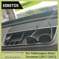 car interior dashboard storage box tray phone holder center console console tidying for volkswagen vw atlas teramont 2017 2021