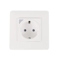 16a smart wifi recessed power outlet wifi power plug with surge protection alexa and google home plugin eu plug