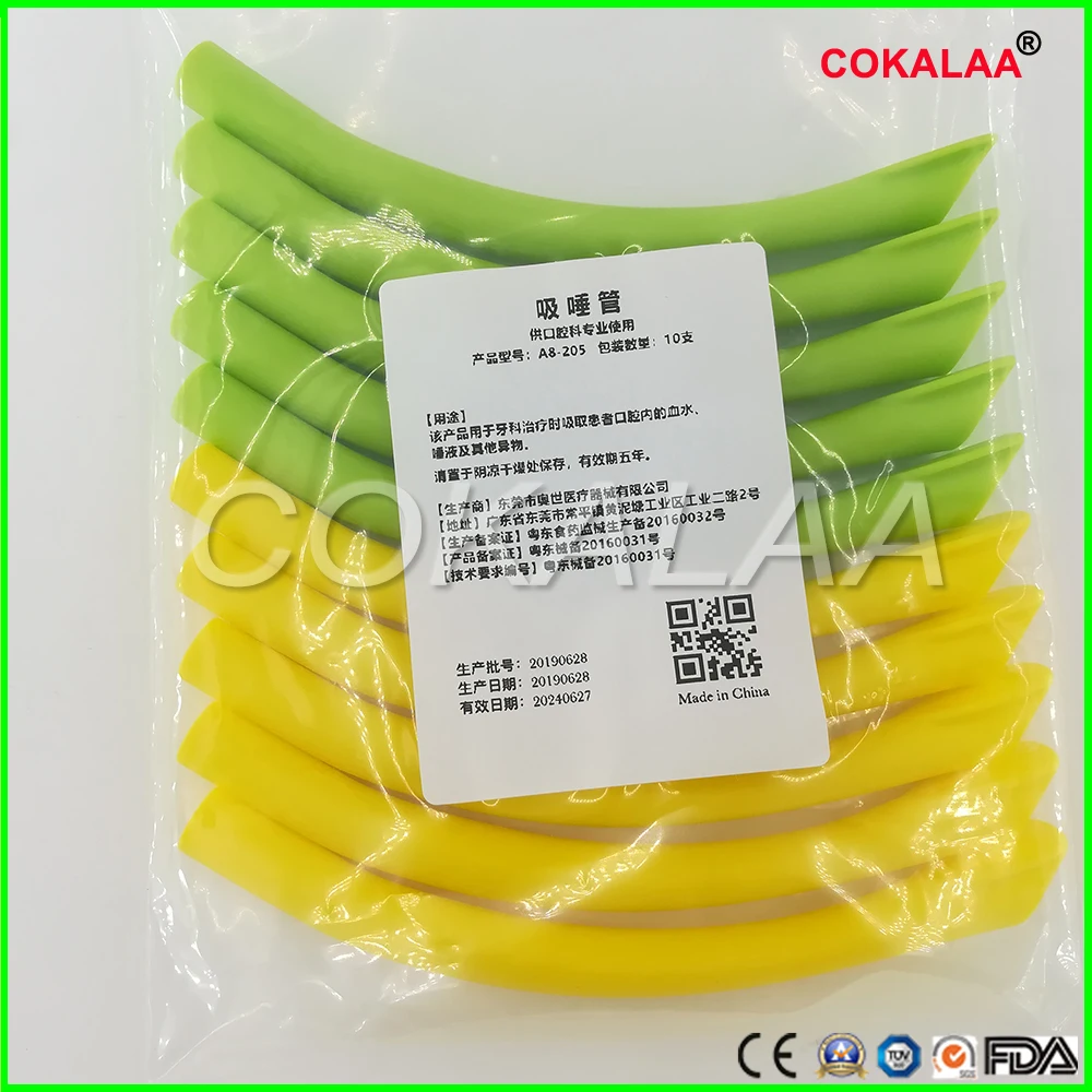 Good quality 10pcs Dental Accessories Strong Sucking Tips / Plastic Suction Nozzle Material Oral disposable Autoclavable |