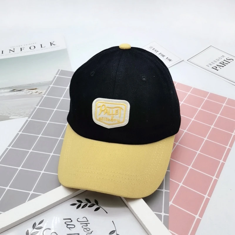Gorra de b&eacute;isbol con letras para beb&eacute;, gorro ajustable de algod&oacute;n, transpirable, para verano e invierno-3