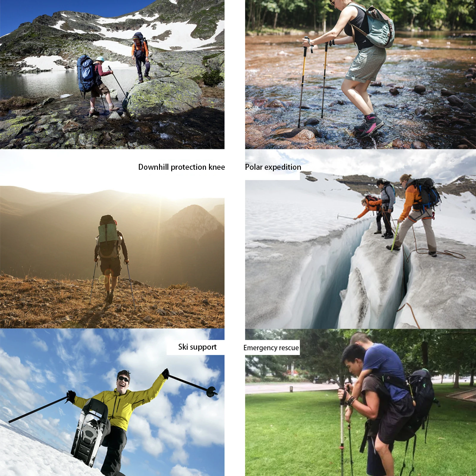 

Anti Shock Extendable Trekking Pole Telescopic Ultra Light Folding Walking Stick Anti Shock Hiking Stick Nordic Walking Poles