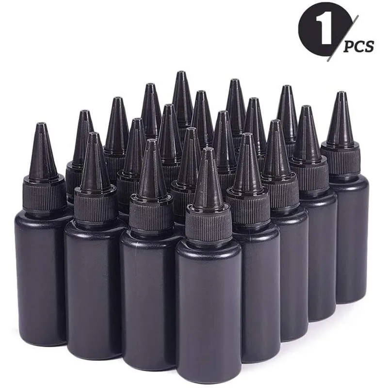 

505pcs 100ml Black Light-proof Beak Soft Bottle With Top Uv Dispensing Ink Dispensing Pointed Mouth Empty Bottles