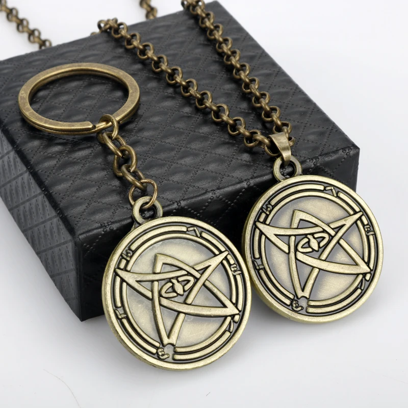 

Howard Phillips Lovecraft Cthulhu Mythos Necklace Eye Rune Round Pendant Keychains For Women Men Choker Vintage Jewelry
