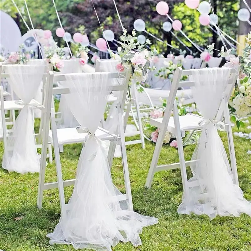 

Марлевый чехол на стул, креативный декоративный стул с поясом, декор на спинку стула для свадьбы