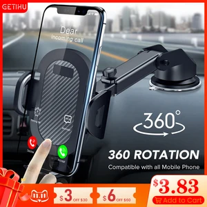 Универсальный держатель для телефона GETIHU, для iPhone 12, 11, 7, 8, Samsung, Huawei, 360 , на лобовое стекло