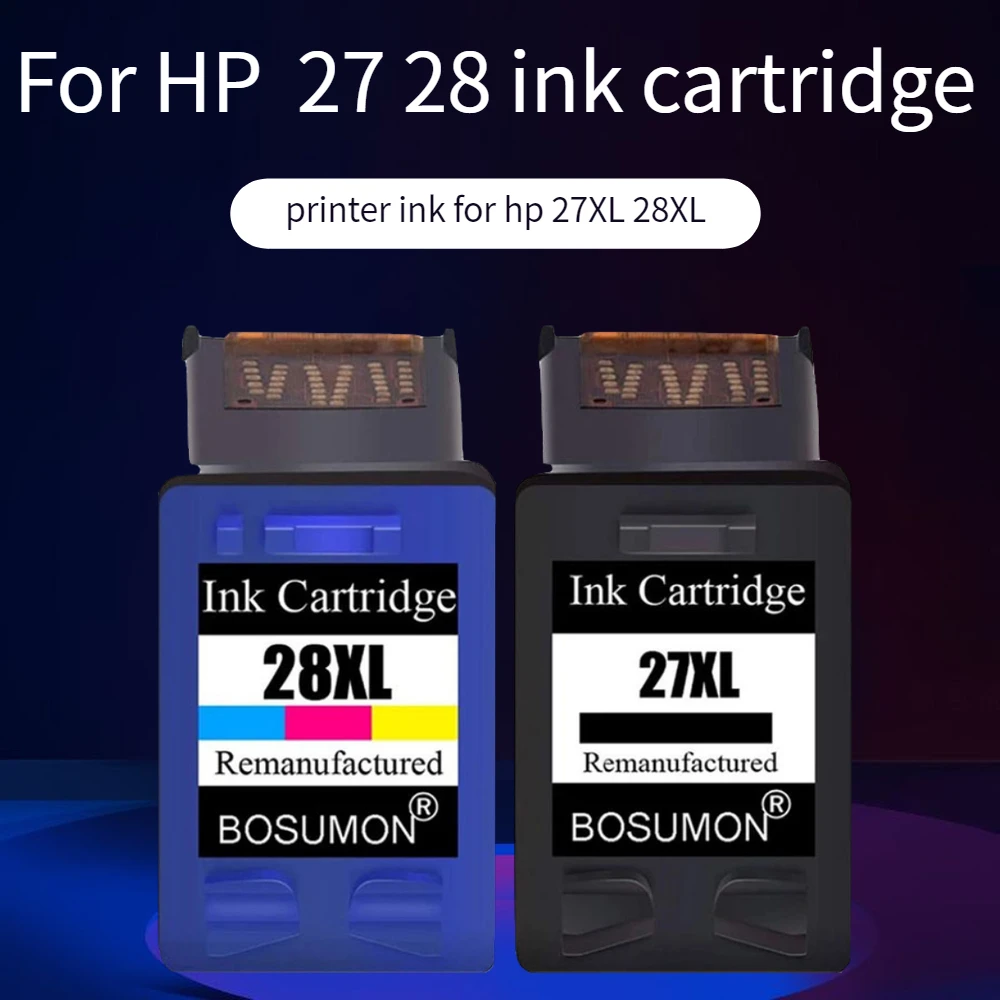Заправляемый чернильный картридж Bosumon 27XL 28XL замена для HP 27 28 XL Deskjet 450 450CI 5550 3420 3520