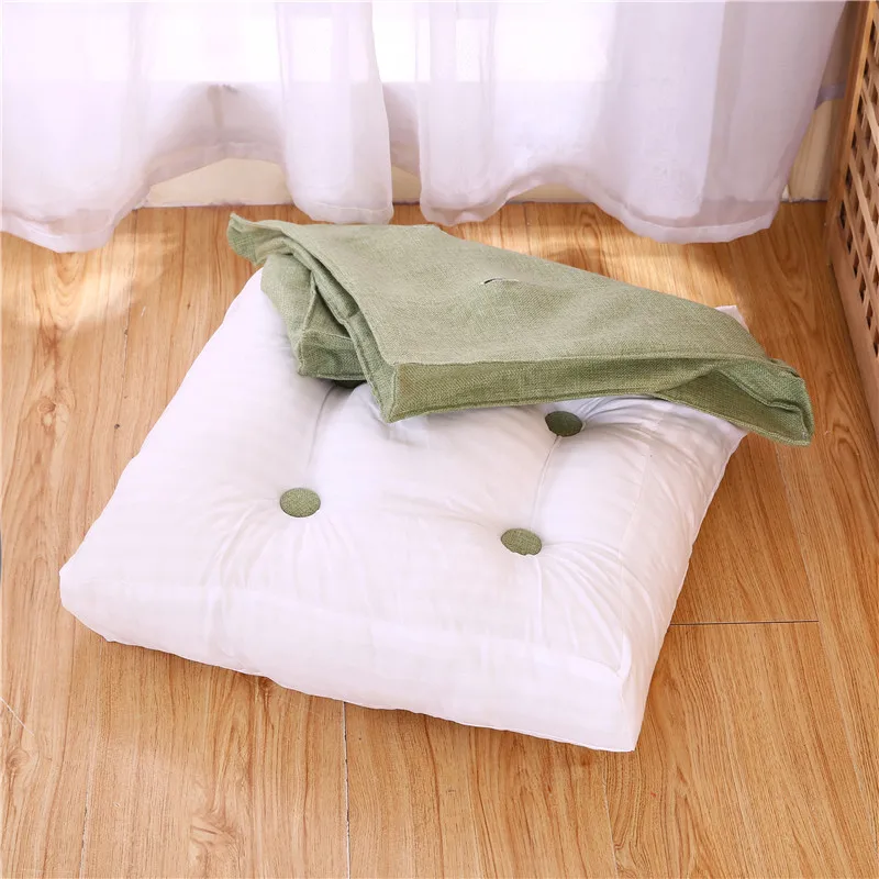 Многофункциональная утолщенная хлопковая льняная подушка для сиденья с татами