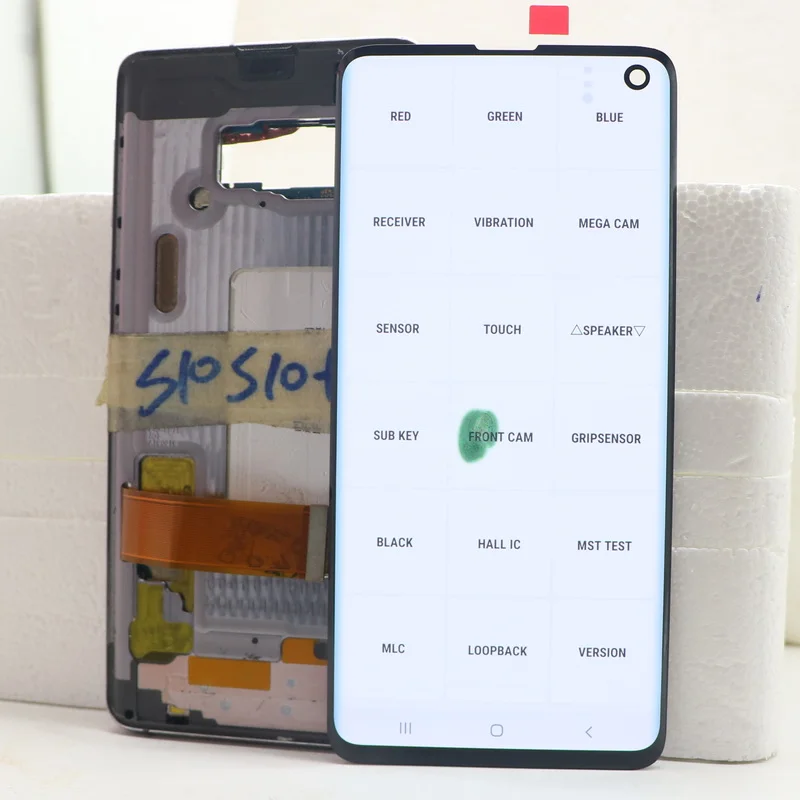 Pantalla Lcd 100% Original para SAMSUNG Galaxy S10, digitalizador de pantalla t&aacute;ctil con defectos, G973, G973U, G9730, SM-G973F, G973F/DS-5
