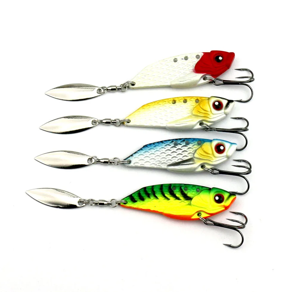 1 шт. набор рыболовных приманок ложка металлическая VIB блестки рыба жесткая