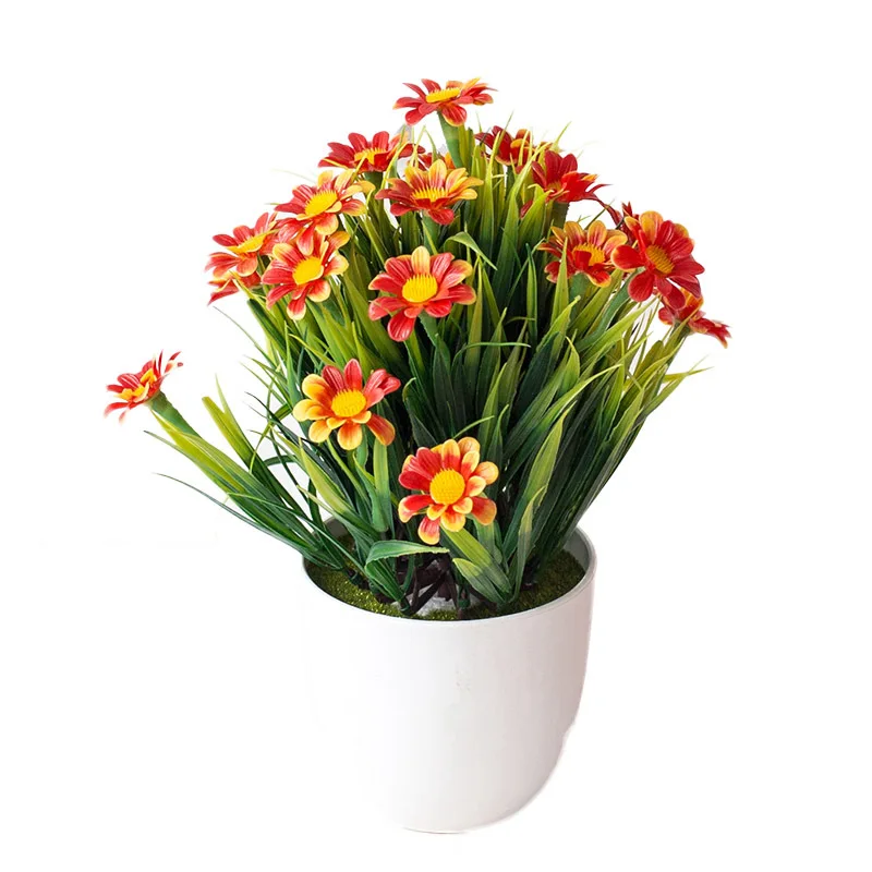 Искусственные цветы бонсай с хризантемой Пластиковый искусственный цветок