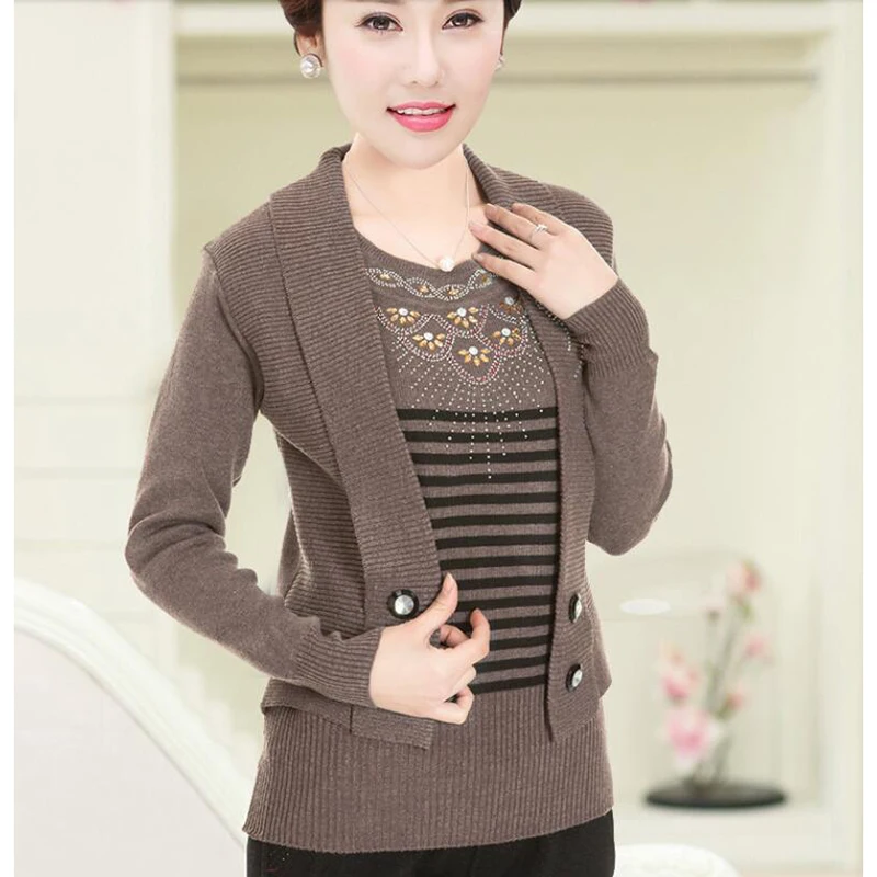 Женский свитер для среднего и пожилого возраста пуловер новинка 2020 весенний
