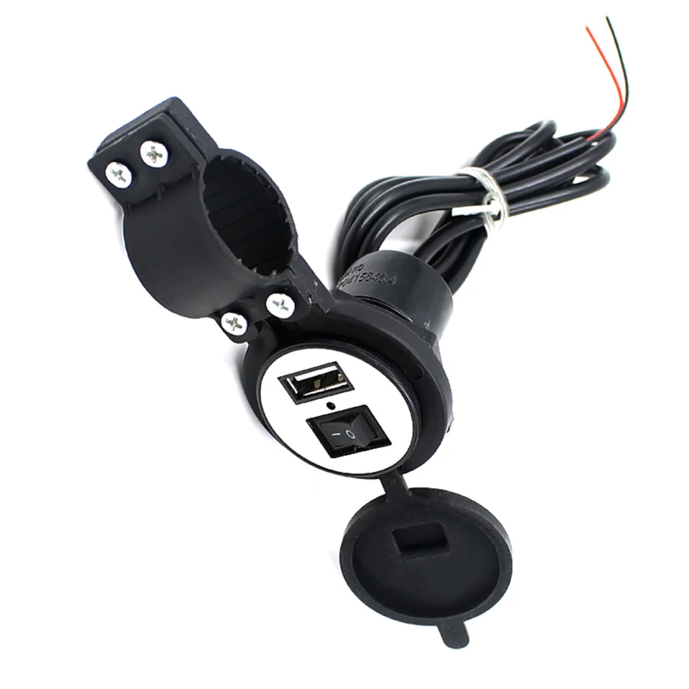 

Waterproof 12V 1.5A Motorcycle Motorbike USB Power Supply Port Socket Charger for Cellphone /GPS /MP3 (Blue)
