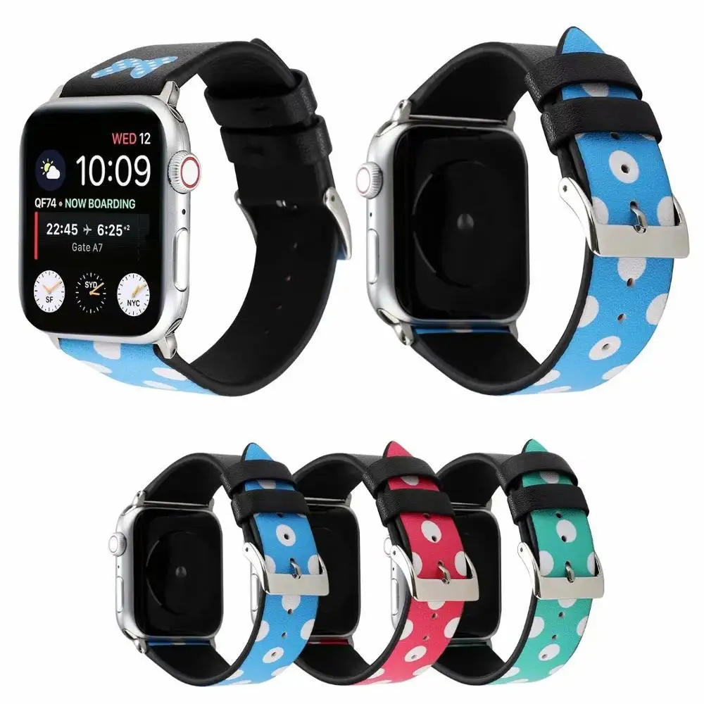Мягкий сменный кожаный ремешок для Apple Watch 38 мм 40 42 44 iWatch Series 4 3 2 1|Ремешки часов| |