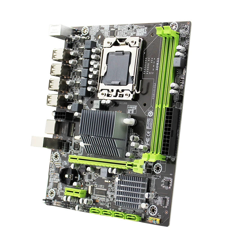 X58 LGA1366 настольная материнская плата LGA 1366 M-ATX Gigabit Ethernet Поддержка DDR3 REG ECC Серверная память и процессор intel Xeon