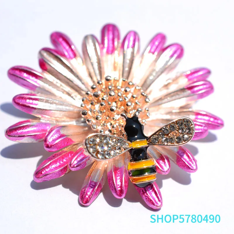 Модные ювелирные изделия милая пчела брошь из горного хрусталя Женская