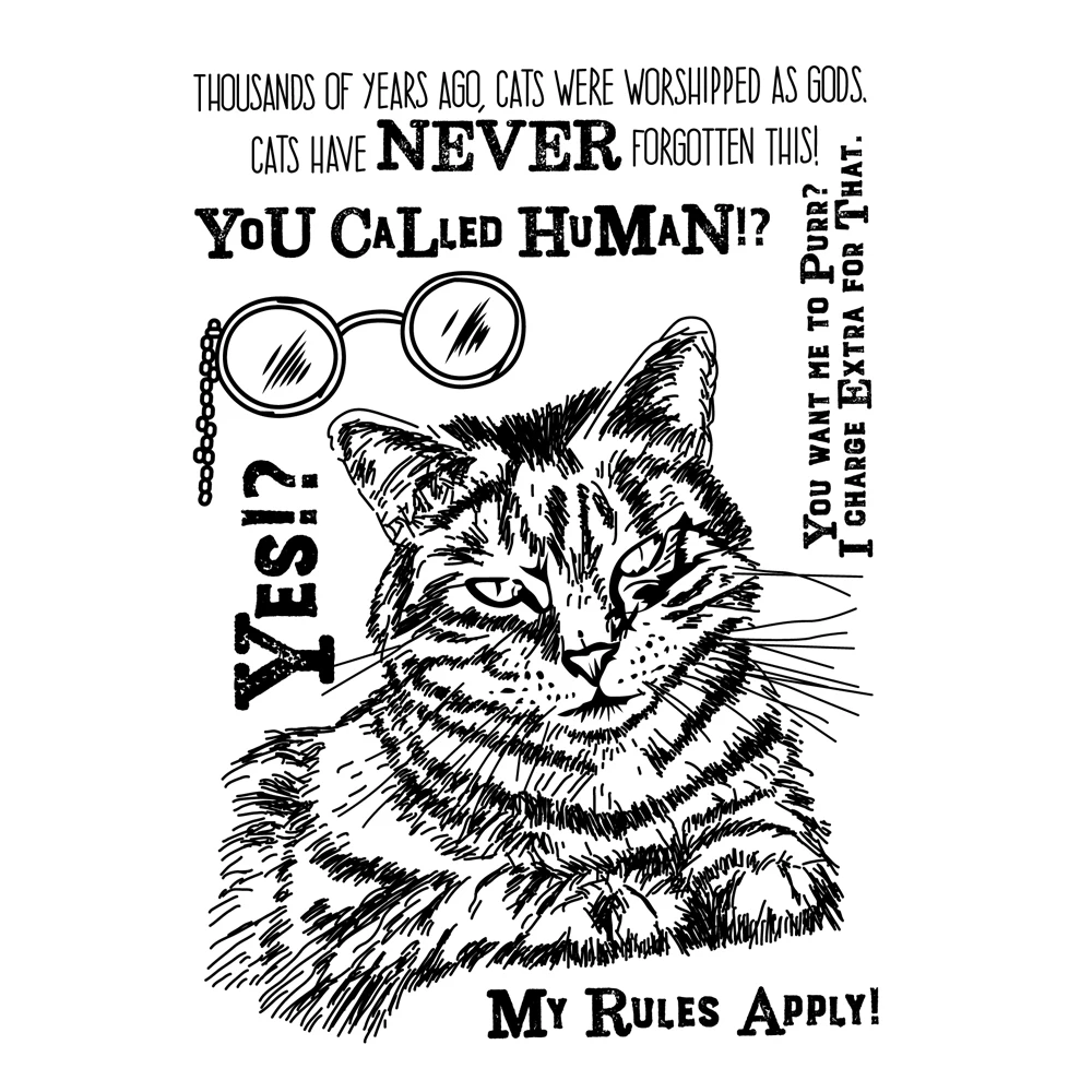 

Прозрачный силиконовый штамп с кошкой/печать для скрапбукинга своими руками/декоративный прозрачный штамп для фотоальбома