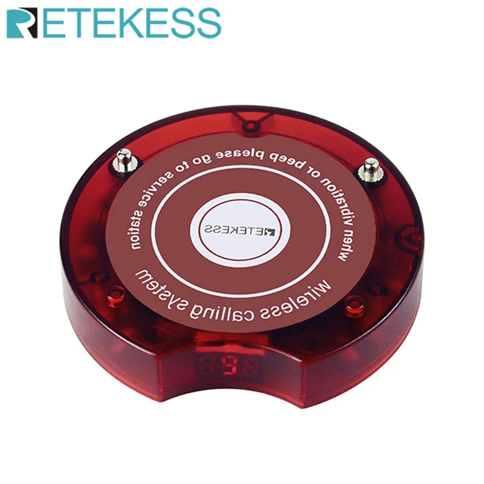 

Retekess 1Pc Coaster Pager Receiver For TD165 Wireless Calling Queuing System For Restaurant Coffee Shop Church Clinic