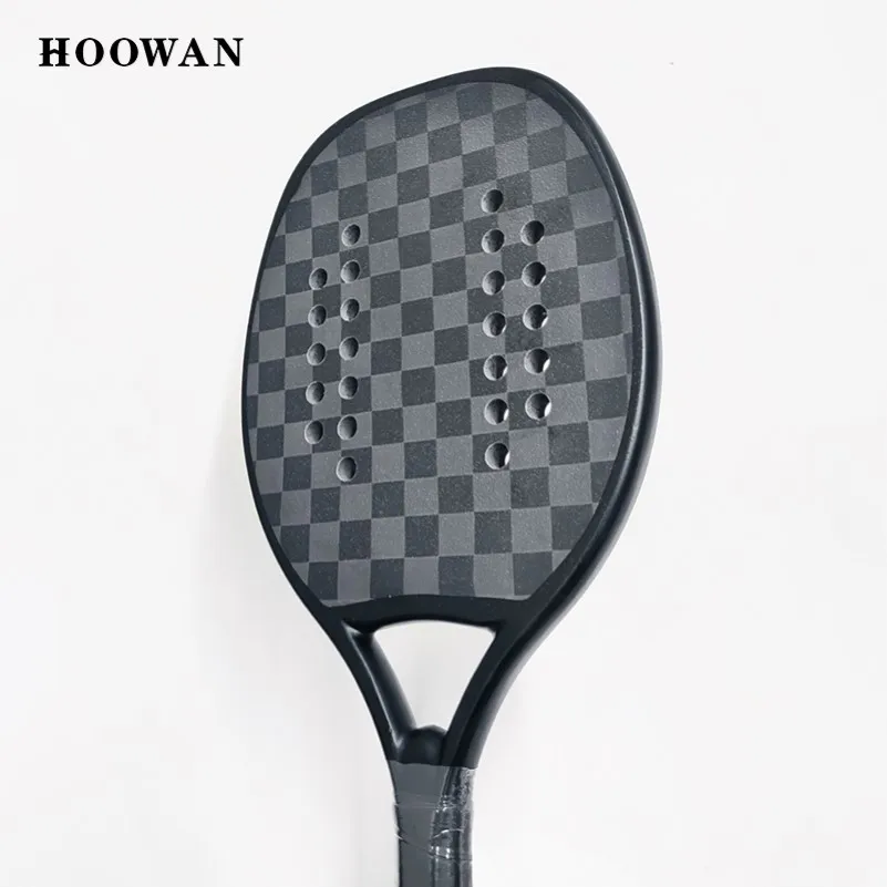 18K Racket Beach Tennis Carbon Fiber 100% Professional Offensive Beach Tennis Racket Matte Surface Paddle Raquete with Cover