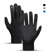 outdoor waterproof biker glove winter warm cycling touchscreen full finger gloves horizontal bar motorcycle cycling equipment