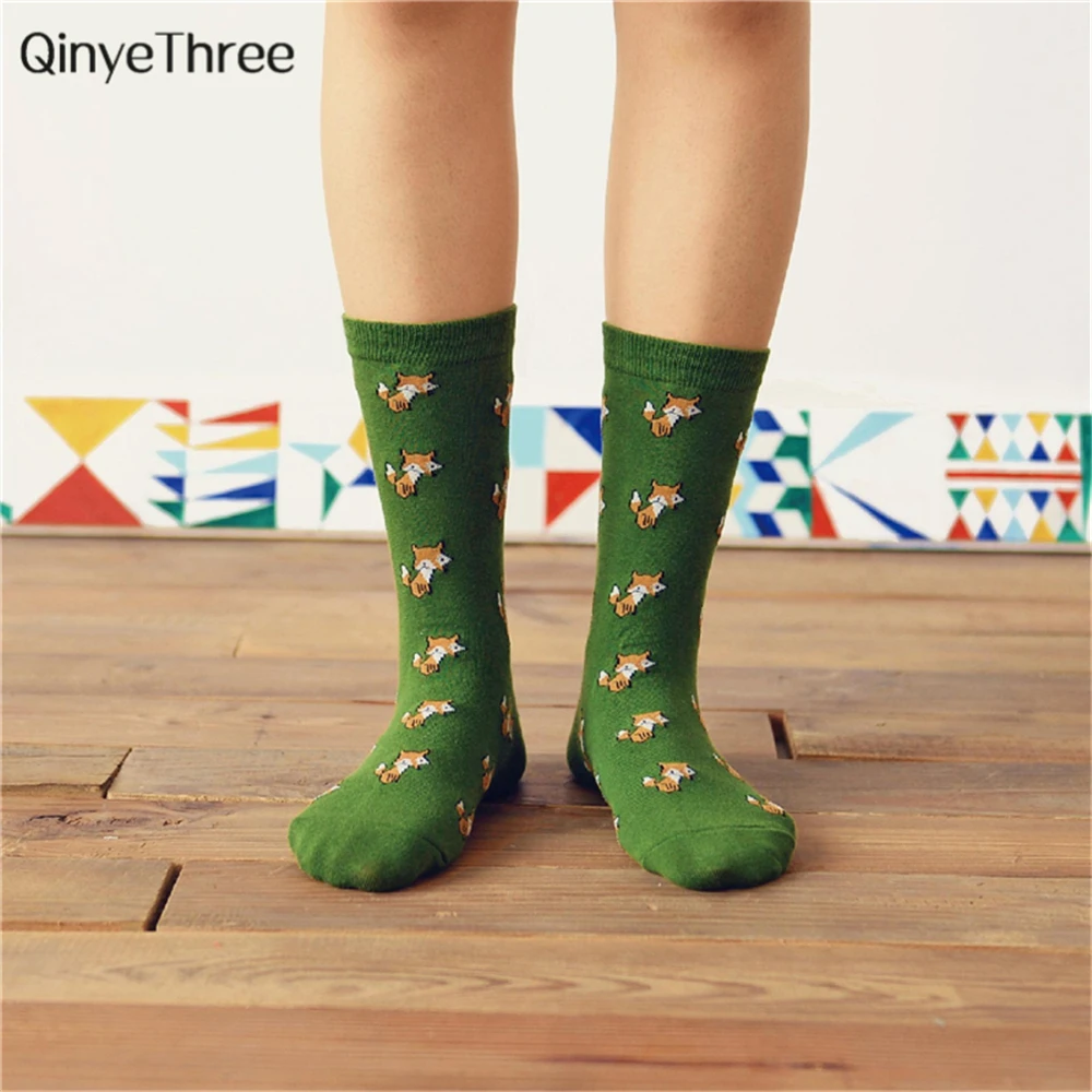 Забавные женские носки Meias с мультяшным рисунком Необычные изображением