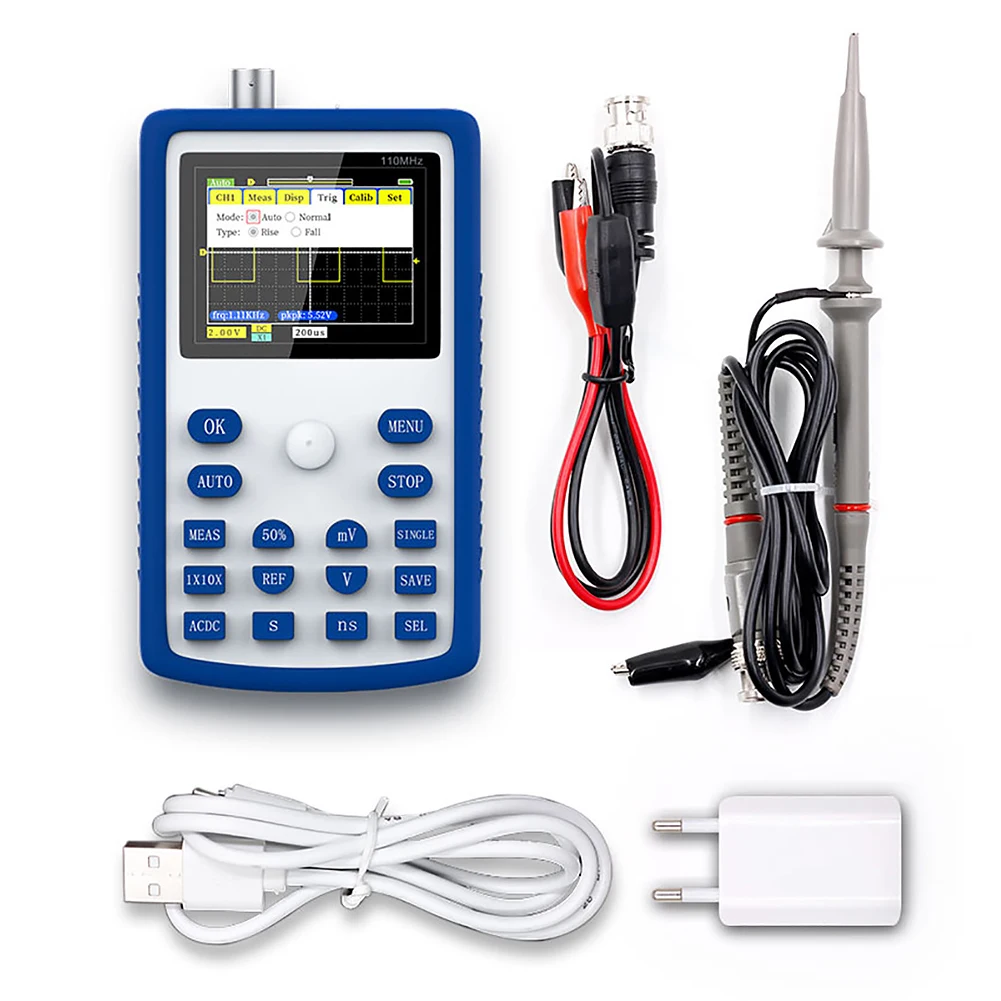 

Digital Oscilloscope Car Repairing Easy Use Bandwidth 110M Frequency Converter Mini Testing Tool Handheld Portable Professional