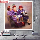 Алмазная живопись, набор для алмазной вышивки с полным круглым рисунком, для старых женщин, 5D картина, мозаика, подарок