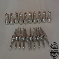 20pcs 0 9mm tip electrodes extended nickel plated nozzle lg 40 pt 31 pt31 plasma cutter fit cut 40 50 ct 312