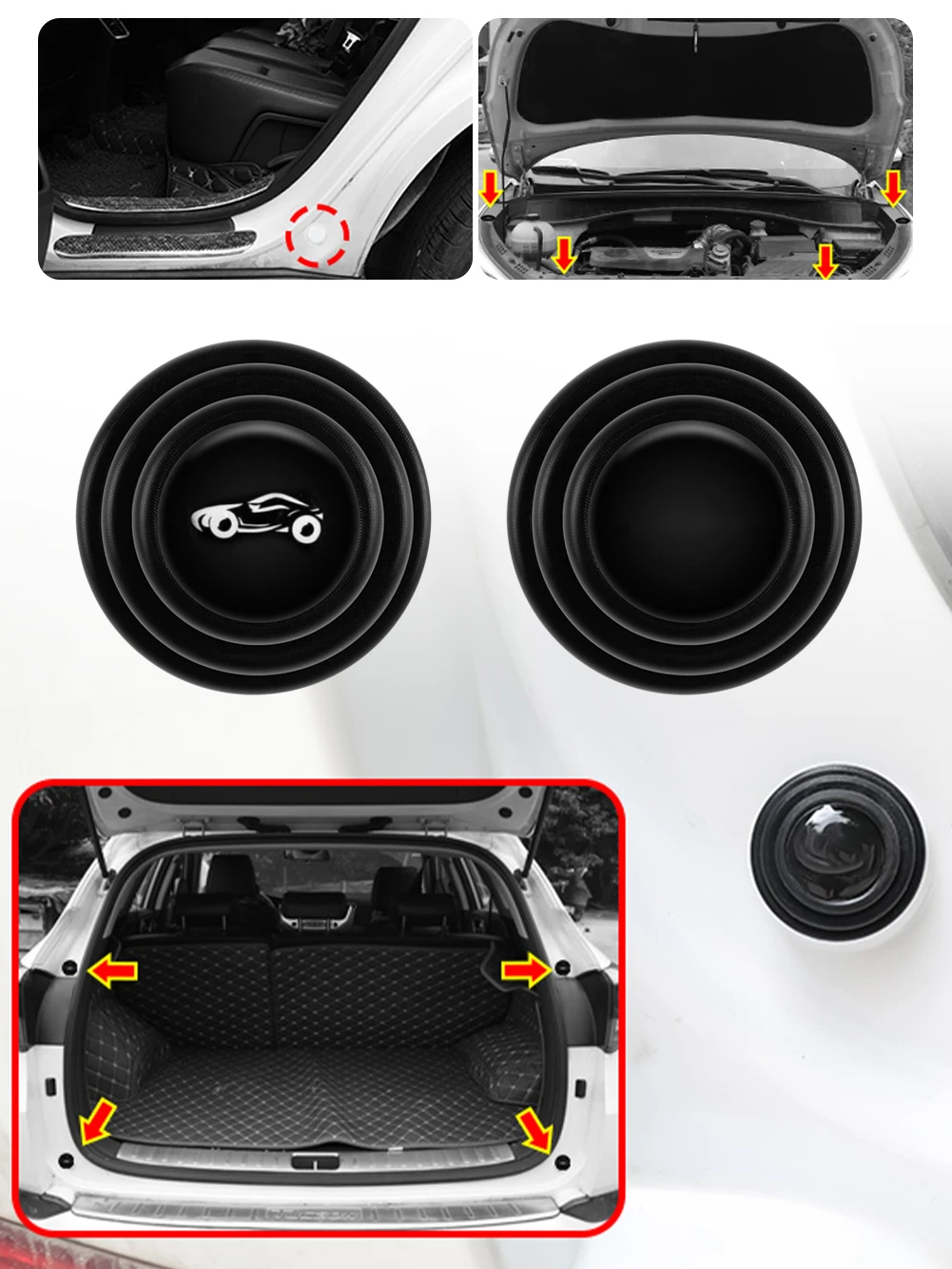 8 шт. двери автомобиля амортизирующие и бесшумный прокладка автомобильные брелки