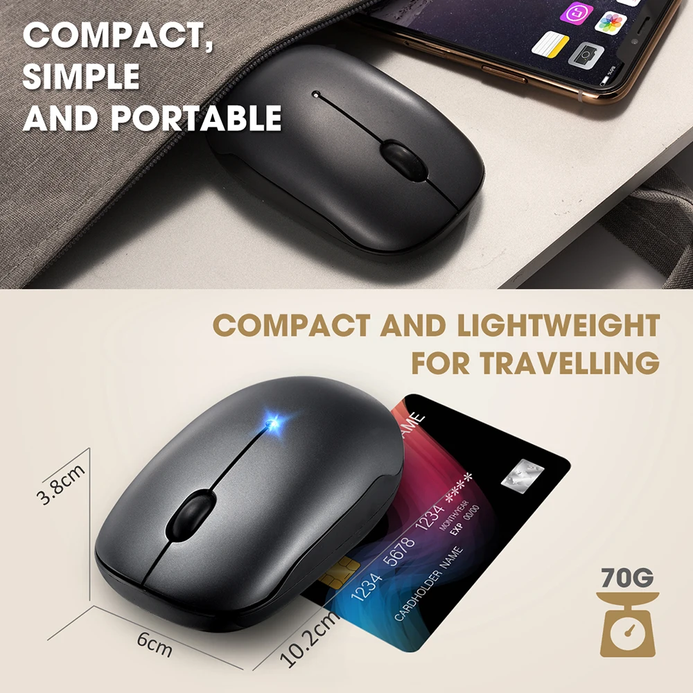 VicTsing PC128 Беспроводной Мышь Bluetooth 4 0 + 2 г Двойной режим оптический Мощность