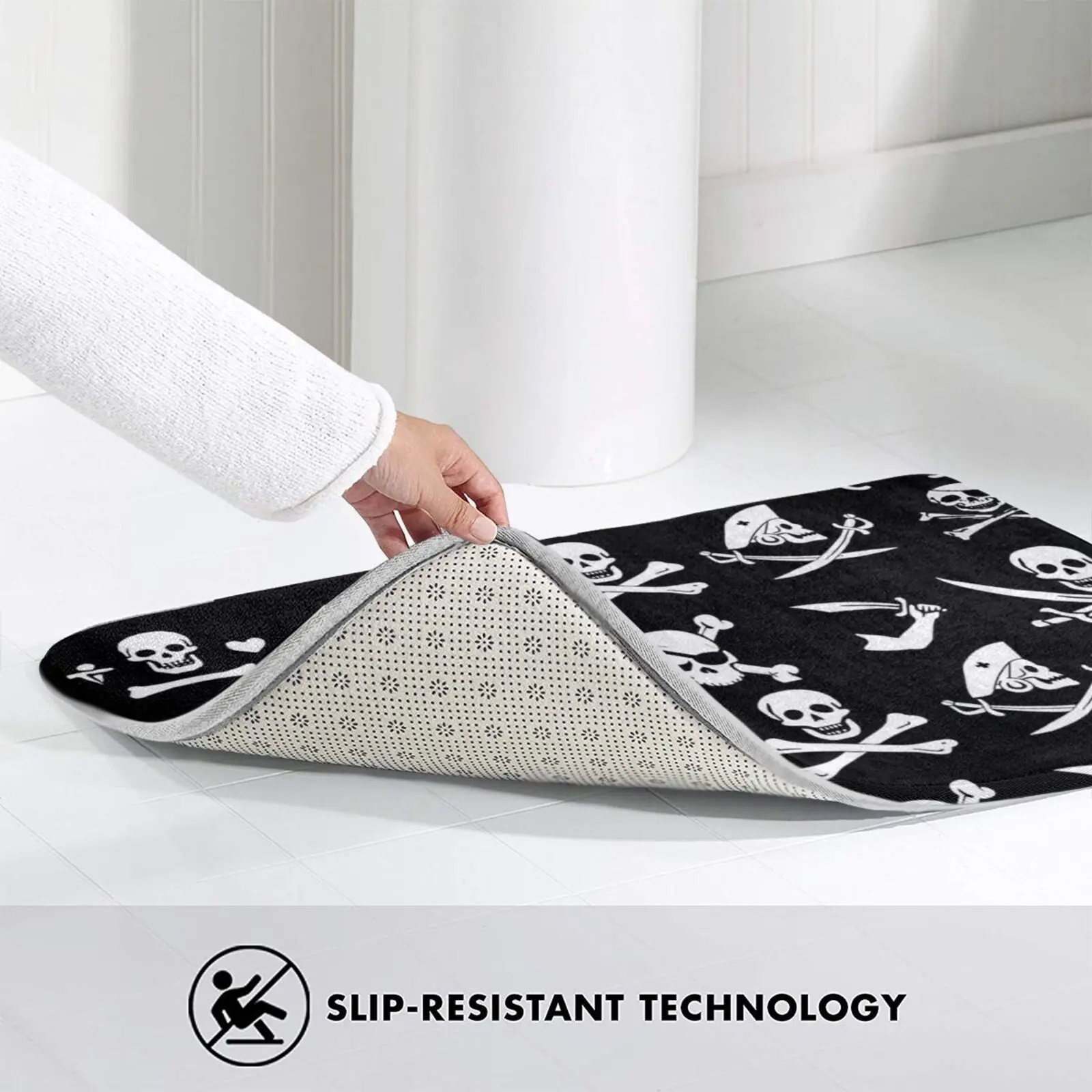 Черные Пиратские баннеры череп перекрестные кости мечи коврик ковер