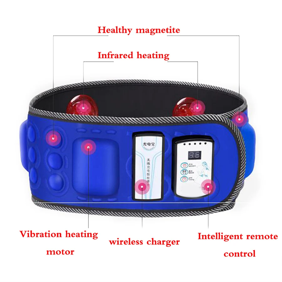 

Electric Infrared Slimming Belt Vibration Fitness Massager Lose Weight Shaking Machine X5 Times Abdominal Belly Fat Burn Loss