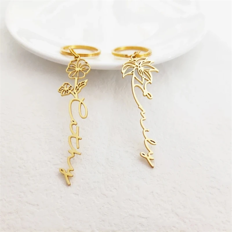 Брелок для ключей из нержавеющей стали с именем рождения | Украшения и аксессуары