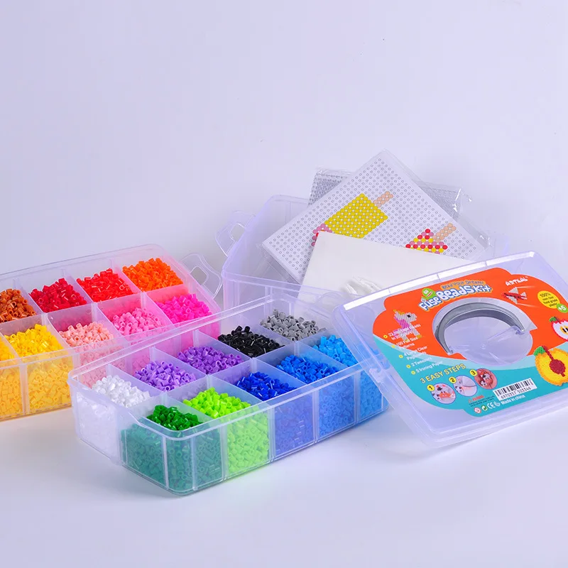 

New 24 Colors Assembly Sharing Educatuon Toys Children's Earily Educational Toys Creative Puzzle Beans Fuse Beads Kit Gift