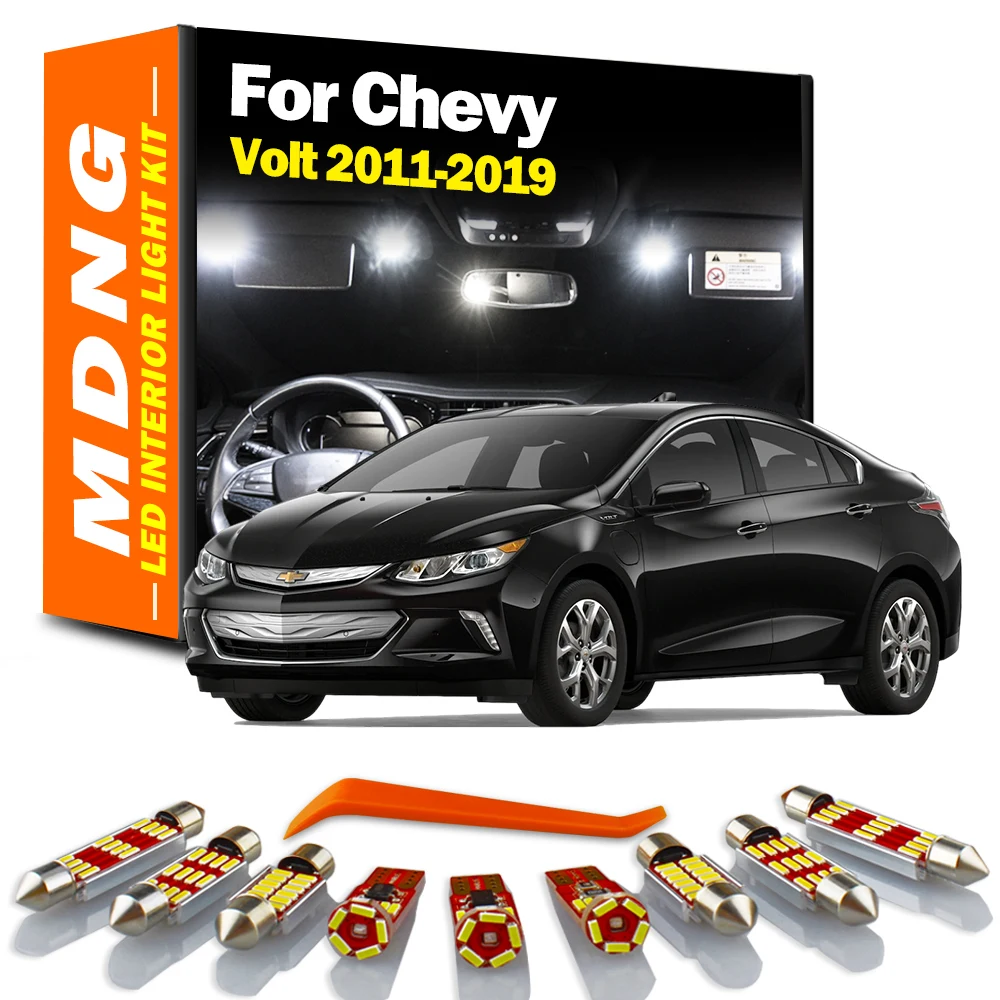 

MDNG Canbus LED Interior Light Kit For Chevrolet Chevy Volt 2011 2012 2013 2014 2015-2019 Map Dome Trunk Lamp Car Accessories