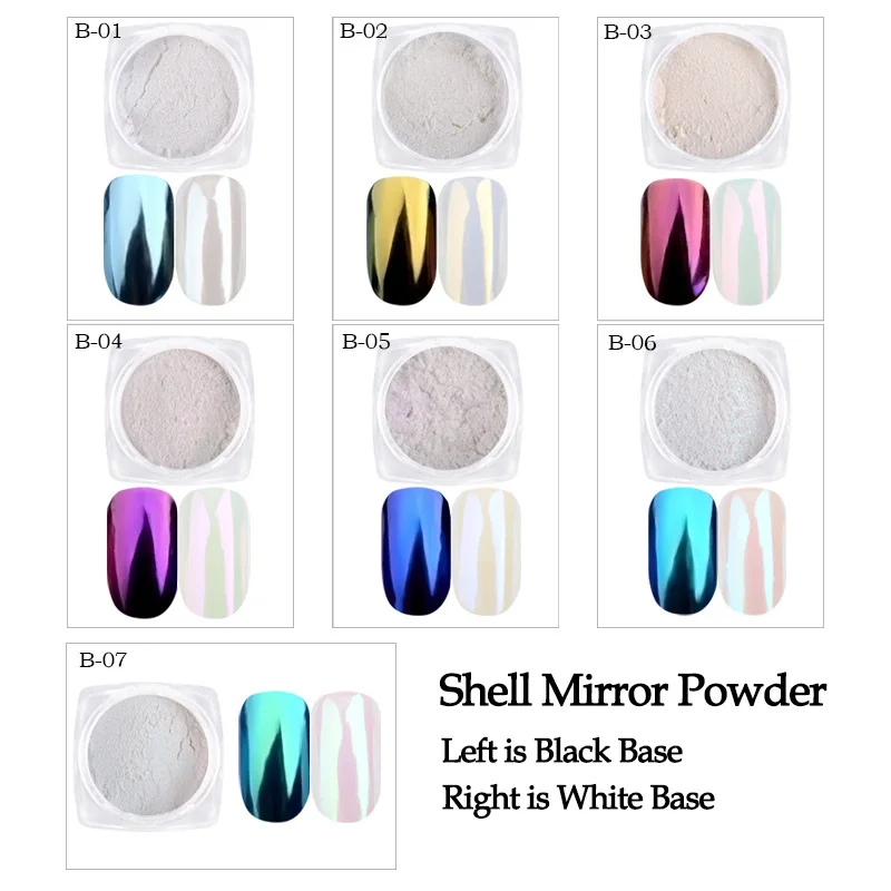 3g жемчужное зеркало для ногтей Блестящий порошок УФ гель полировка Хамелеон