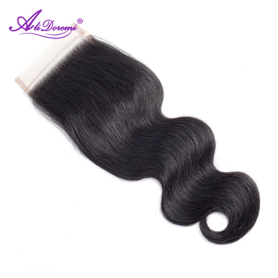 Alidoremi бразильские волнистые кружевные волосы Remy человеческие средней длины