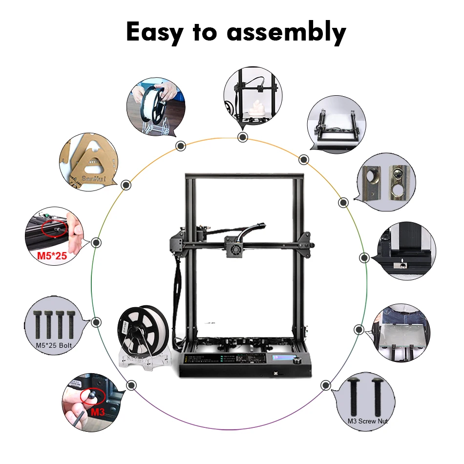 FDM 3D принтер большой размер печати работает автоматически США Великобритания