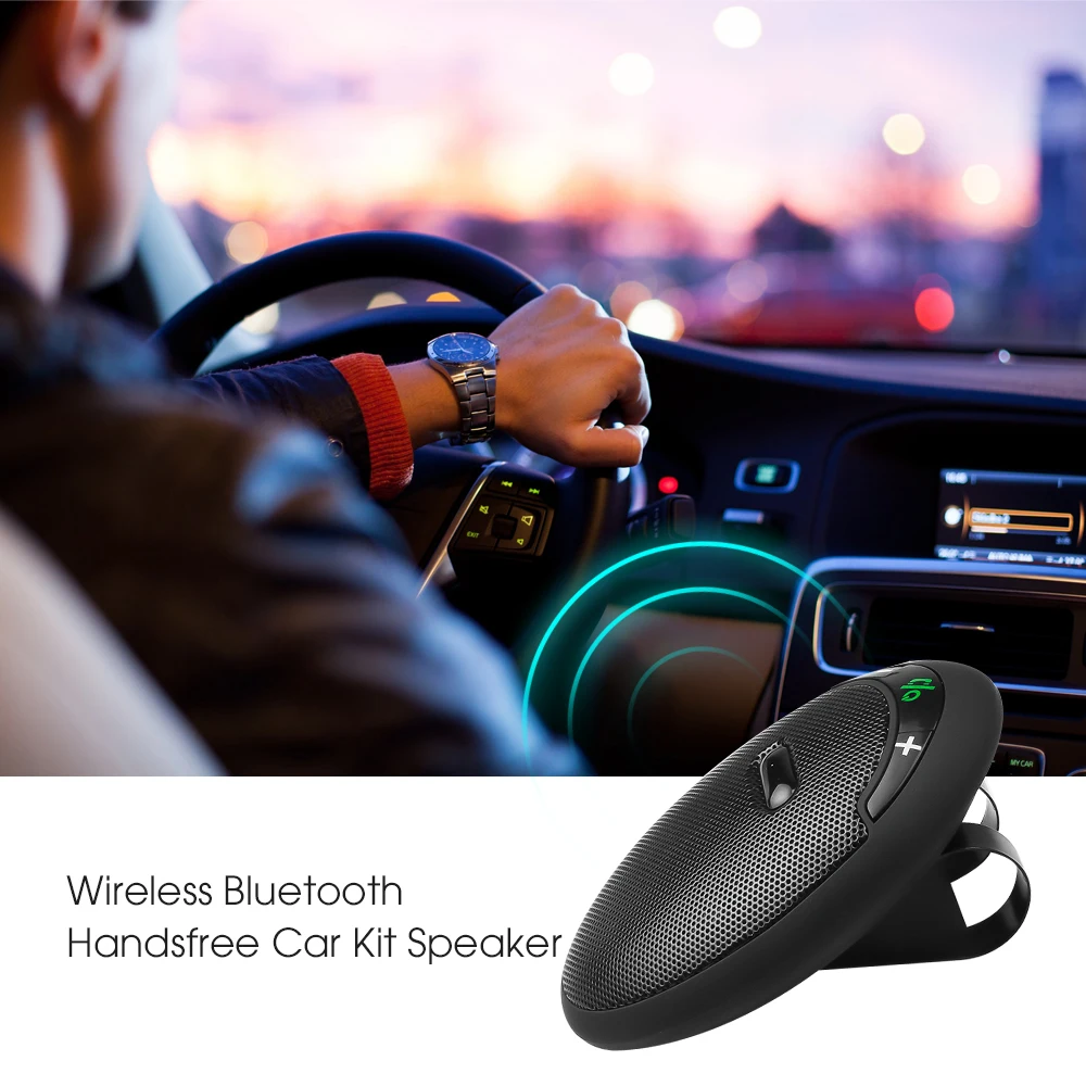 Беспроводной солнцезащитный козырек клип громкой связи Bluetooth приемник Bluetooth автомобильный комплект для автоматический динамик телефон солнцезащитный козырек клип MP3 музыкальный плеер