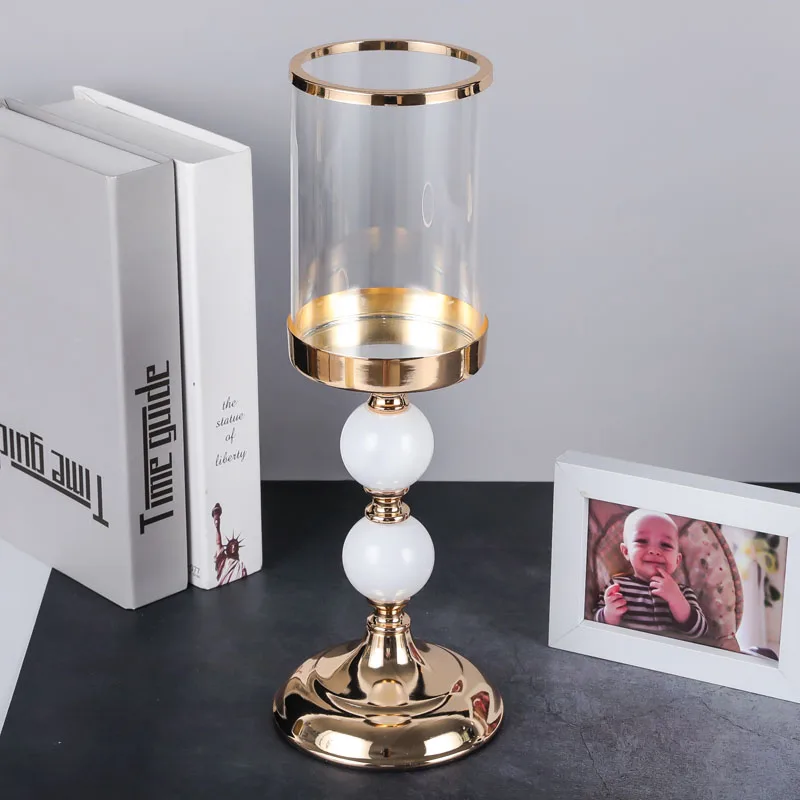 

New Metal Crystal Candlesticks Candle Holder For Coffee Dining Table Wedding Christmas Halloween Party Home Decoration CH409