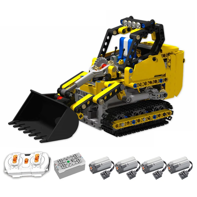 

358PCS Bricks MOC 17592 RC Mini Loader Car Truck Model Building Blocks Boy Birthday Gifts Kids Remote Control Toys For Children