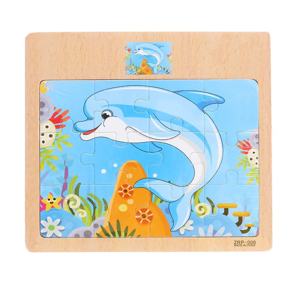Детские игрушки мультяшное животное/транспортное средство головоломка с